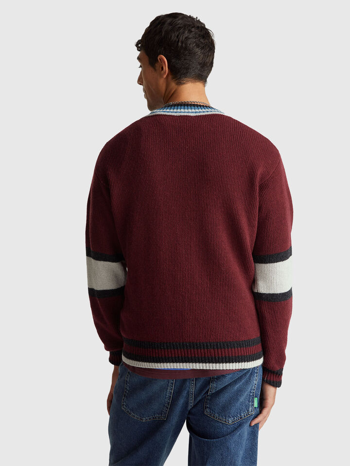 V NECK SWEATER L/S Men image number 2